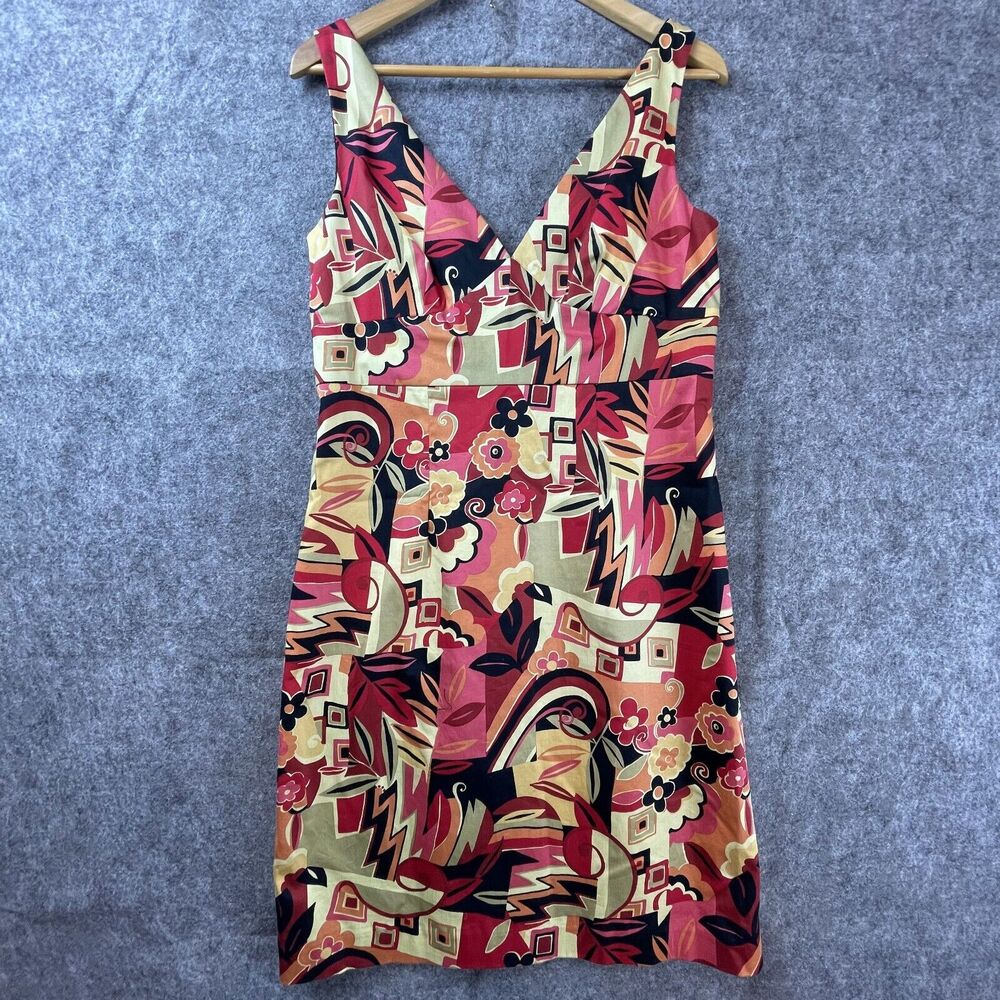 Jessica Howard Dress 12 Bright Bold Artsy Abstract Maximalist Bow‎ Statement